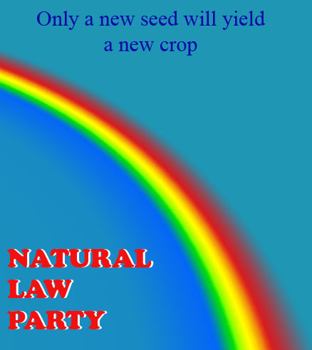 Official poster of British Natural Law Party (NLP)